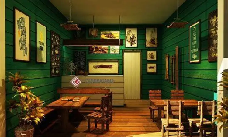 Interior warung makan yang bersih dan nyaman
