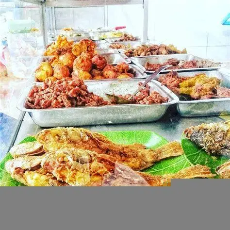 Menu Warung Makan Berbagai pilihan lauk pauk di warung makan