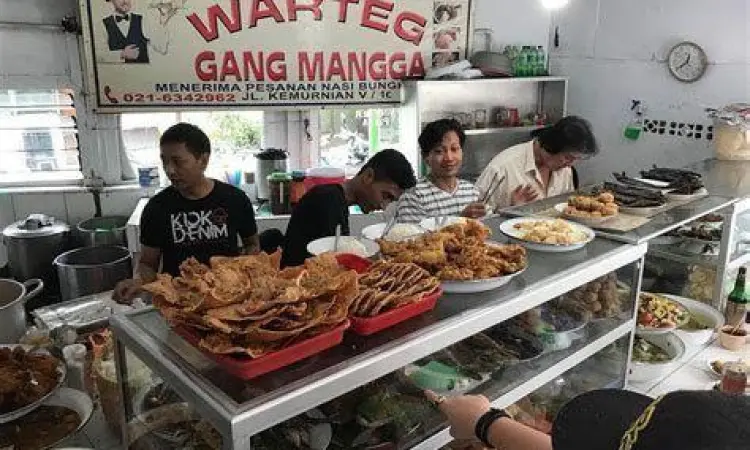 Lokasi Warteg Gang Mangga Peta lokasi dan tampak depan Warteg Gang Mangga di Jakarta Barat