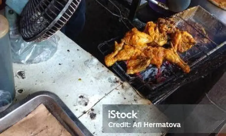 Teknik Membakar Ayam proses membakar ayam dengan olesan bumbu rempah