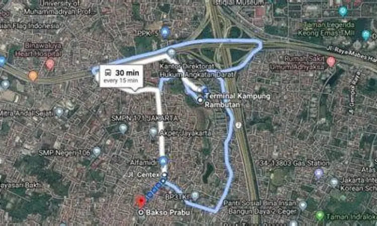 Pencarian Lokasi Kuliner Mencari lokasi bakso terdekat melalui smartphone