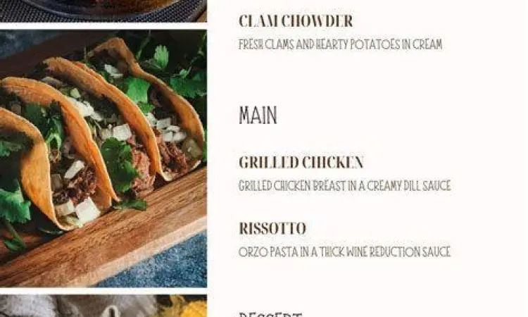 Seseorang sedang memilih menu a la carte