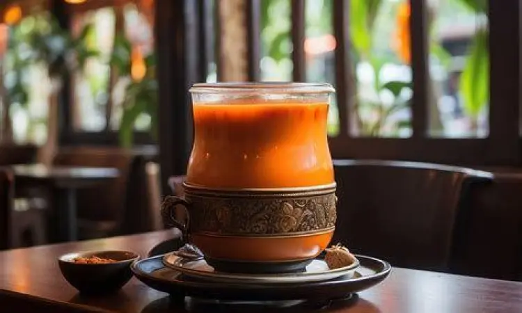 Proses penyeduhan teh Thailand tradisional