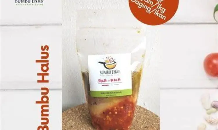 Komposisi bumbu halus rica rica yang terdiri dari cabai dan bawang