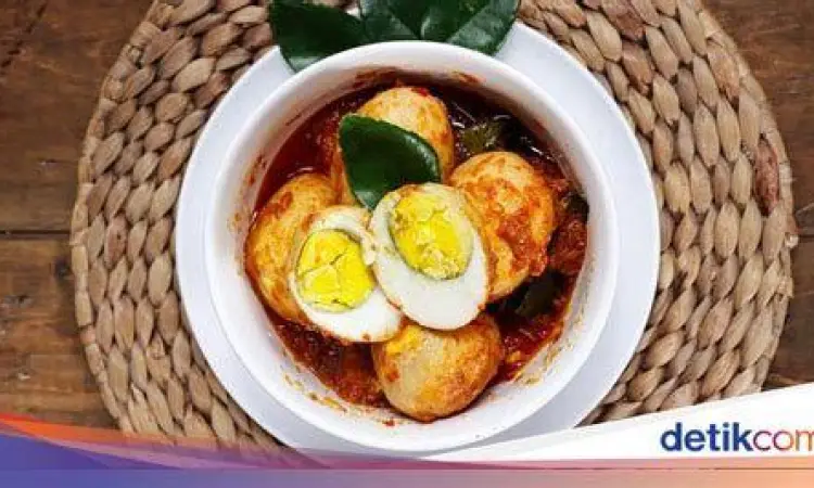 telur rebus bumbu bali merah pedas