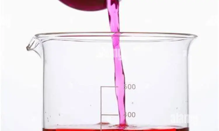 Akurasi Cairan Menuangkan cairan ke gelas laboratorium