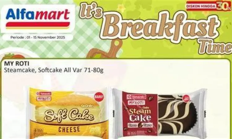 Sarapan Praktis Alfamart Paket Sarapan Roti dan Susu