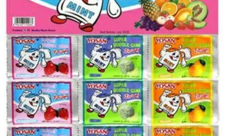 Koleksi bungkus permen karet Yosan