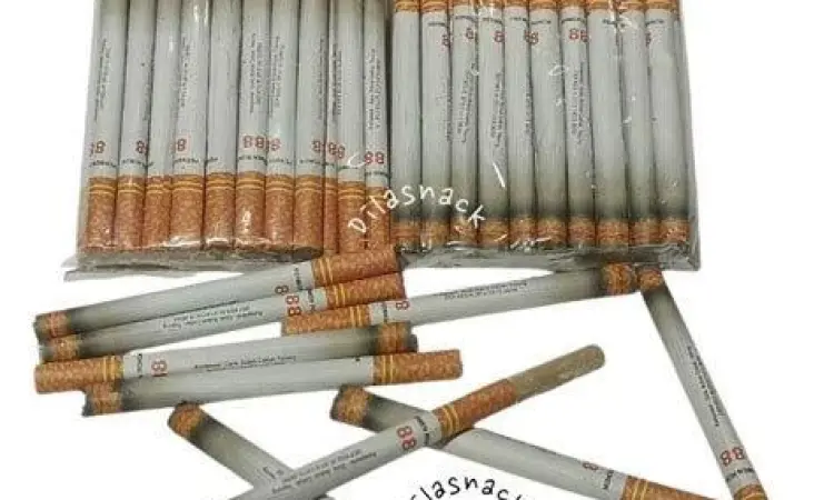 Permen bentuk rokok cokelat