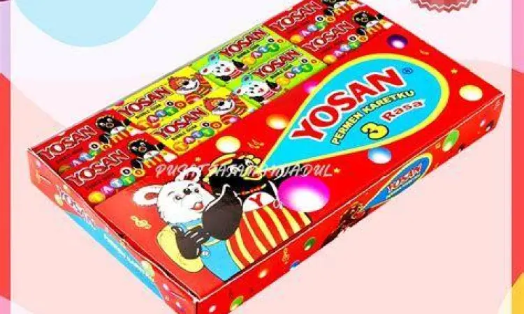 Bungkus Permen Yosan Koleksi bungkus permen karet Yosan jadul
