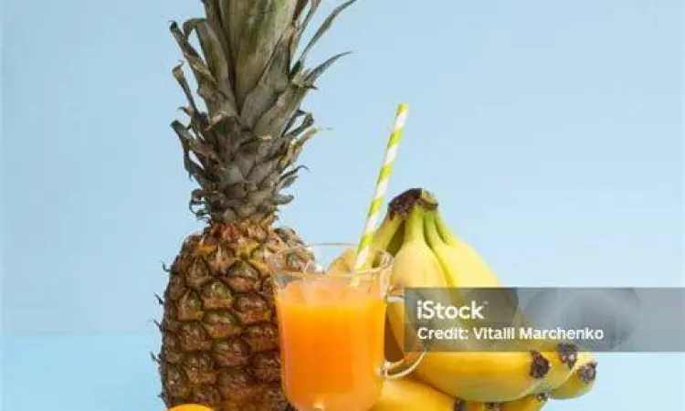 Varian Jus Buah Tropis Gambar jus buah tropis seperti mangga dan nanas