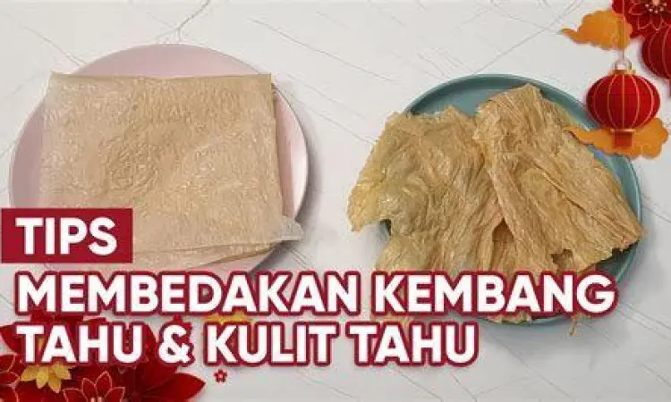 Berbagai bentuk kulit kembang tahu kering di pasar tradisional