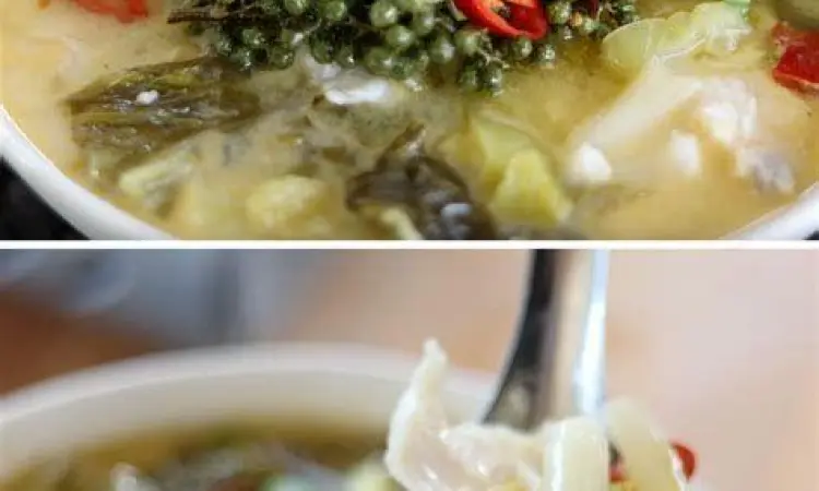 Sajian Autentik Suan Cai Yu Sup ikan sayur asin Sichuan yang autentik