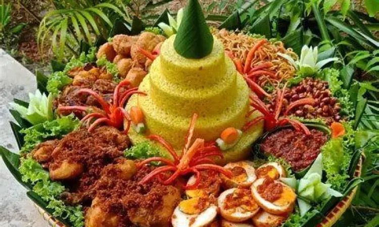referensi gambar nasi tumpeng tradisional