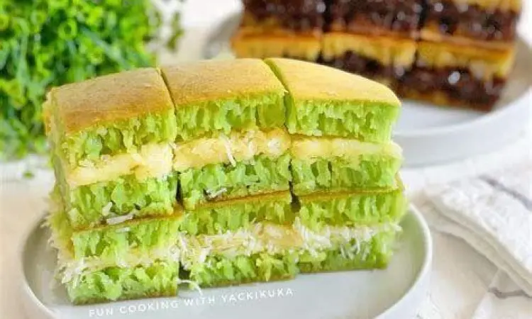 Visual martabak manis pandan hijau segar
