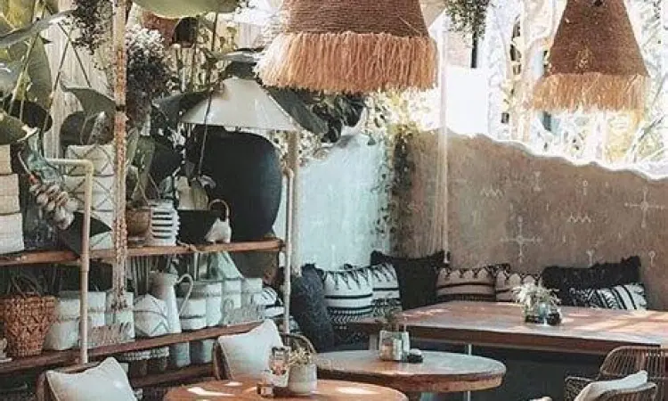 Desain interior Milu by Nook dengan gaya rustic chic