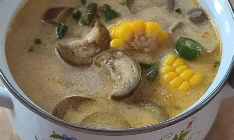 Teknik Memasak Lodeh Proses memasak lodeh terong dalam panci