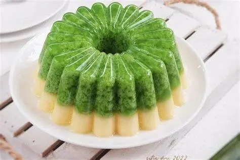 Puding Lumut Lapis Mentega Variasi puding lumut lapis mentega