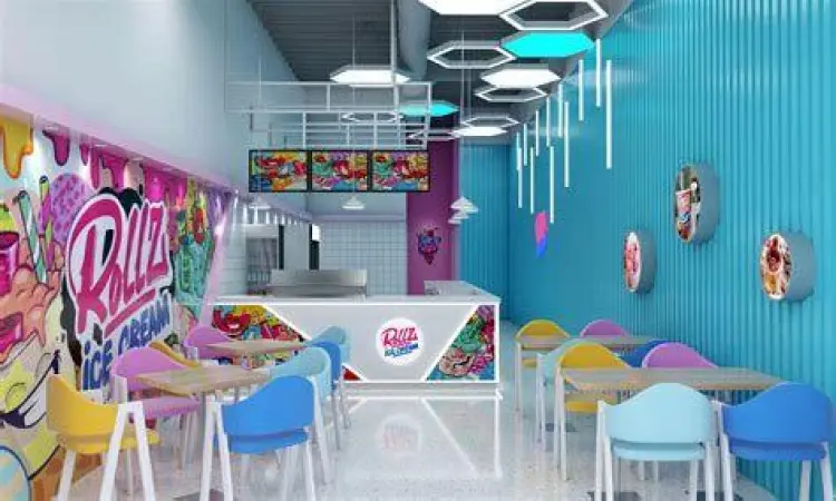 Interior toko ice cream terdekat yang estetik
