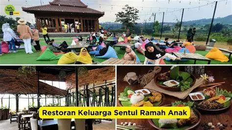 Fasilitas Playground Restoran Anak-anak bermain di area playground restoran