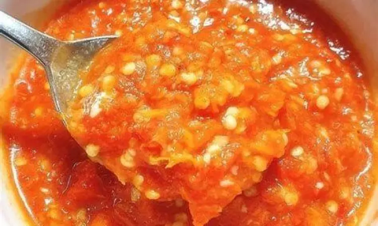 Sambal cabai rawit merah untuk bakso gepeng