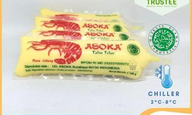 Telur tofu jepang yang sudah dipotong untuk bahan sapo tahu