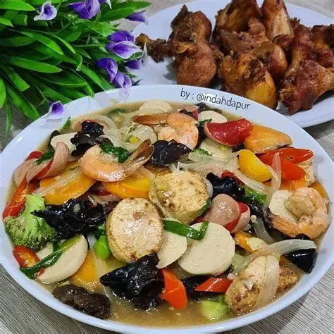 Protein Seafood Sapo Tahu Udang dan cumi segar sebagai bahan protein sapo tahu