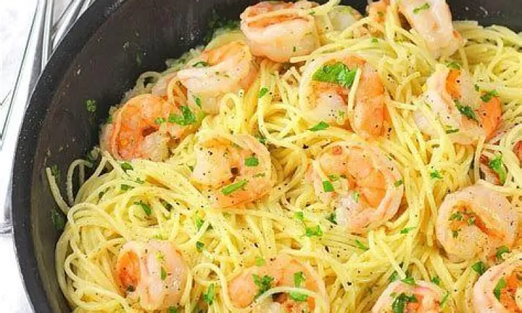 Angel Hair Shrimp Scampi Resep udang scampi dengan pasta halus
