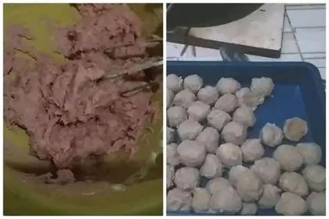 Teknik Membentuk Bakso proses membentuk bulat bakso dengan tangan