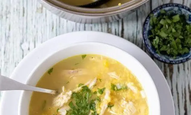 Ilustrasi nutrisi sup krim ayam