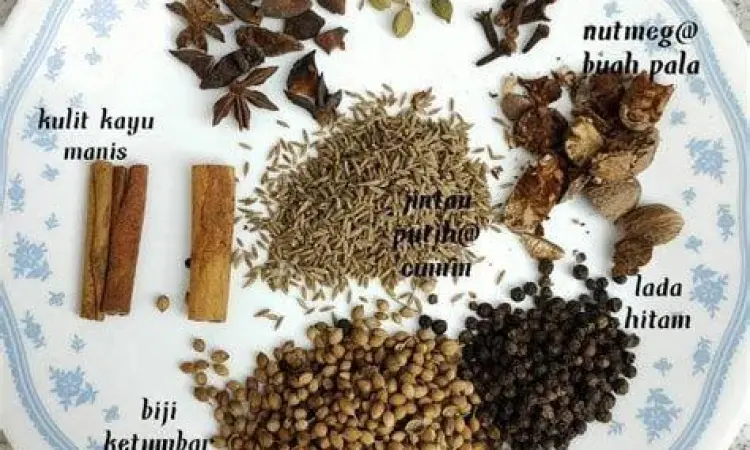 Rempah Masakan Padang Bumbu rempah tradisional untuk gulai padang