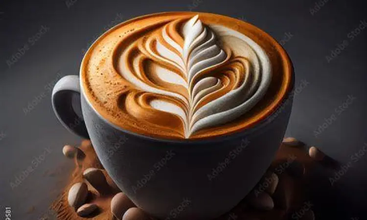 Latte Art Spanish Latte Latte art indah di atas permukaan kopi