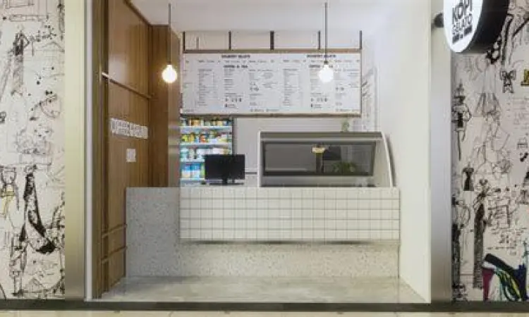 Kedai Es Krim Modern Interior kedai es krim modern dengan desain minimalis