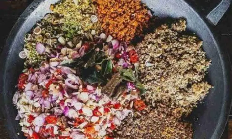 Komposisi Rempah Bumbu Bali Deretan rempah tradisional untuk membuat bumbu bali
