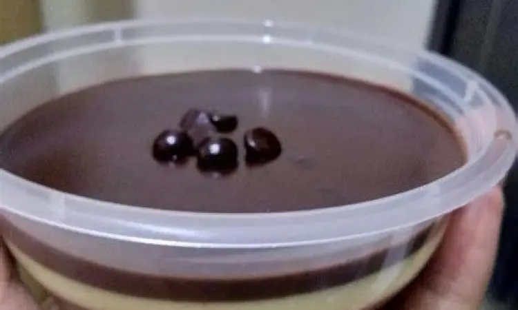 Inspirasi plating puding coklat untuk menu restoran mewah