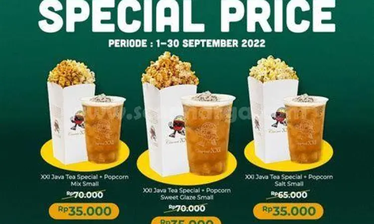 Paket combo popcorn dan minuman di XXI
