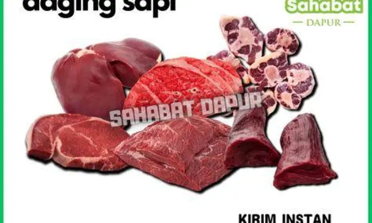potongan daging sapi has dalam segar untuk bistik
