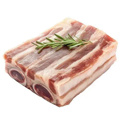 Memilih Daging Samcan Potongan samcan babi berlapis lemak