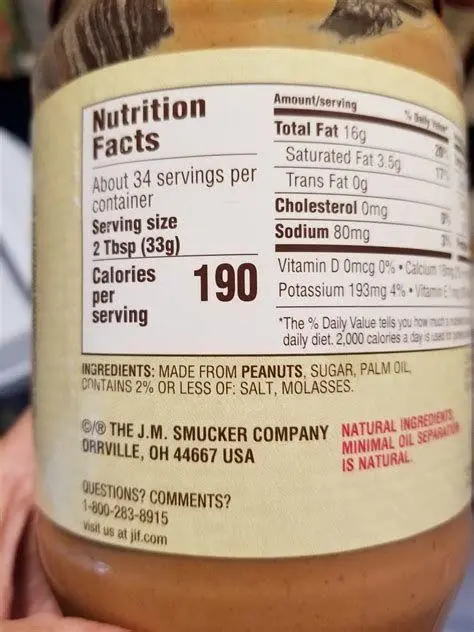 Memilih Selai Kacang Sehat Label komposisi selai kacang alami tanpa gula tambahan