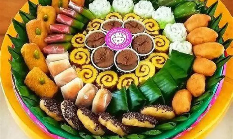 Dekorasi hantaran kue tampah untuk lamaran